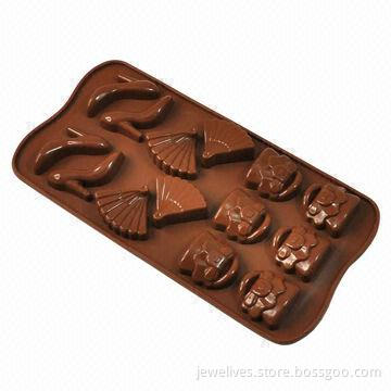 Chocolate Molds, Made of Food-grade Silicone, Measures 21 x 10.8 x 1.5cm